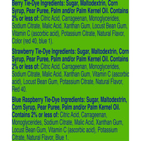 Fruit by the Foot gluten-free and gelatin-free label on packaging.