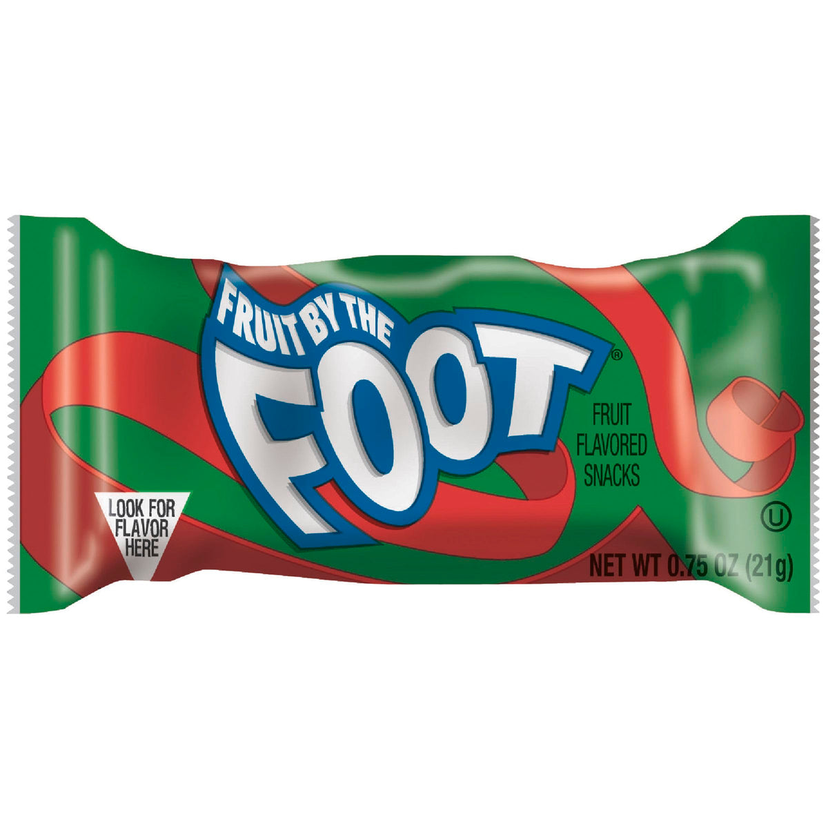 Fruit by the Foot package close-up; clear gluten-free and no artificial flavors.