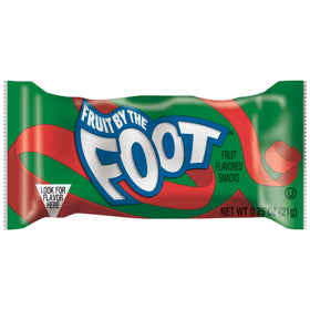 Fruit by the Foot package close-up; clear gluten-free and no artificial flavors.
