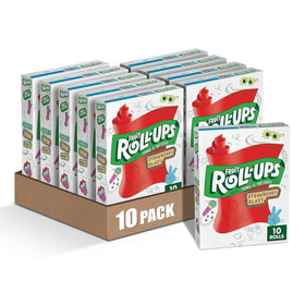 Fruit Roll-Ups Strawberry Blast packaging bright and inviting for kid-friendly snacking.