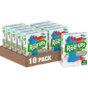 Fruit Roll-Ups Strawberry Sensation close-up highlighting bright strawberry flavor for lunchboxes