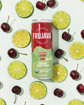 Frujava Trailblazin’ Cherry Lime pouring action for a refreshing boost