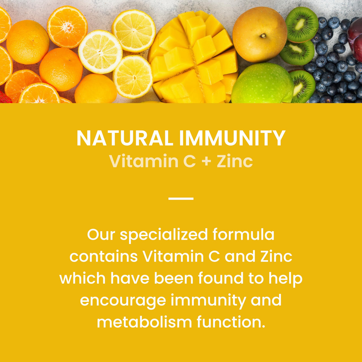 Fruniti Mango Smoothie Mix ingredients laid out, highlighting superfoods and tropical flavors.