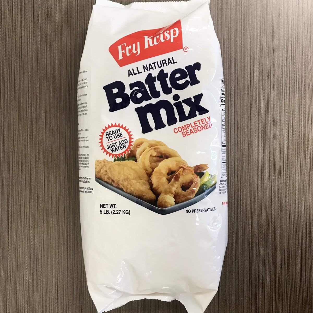 Fry Krisp batter mix 5lb bag – easy prep for crispy results.