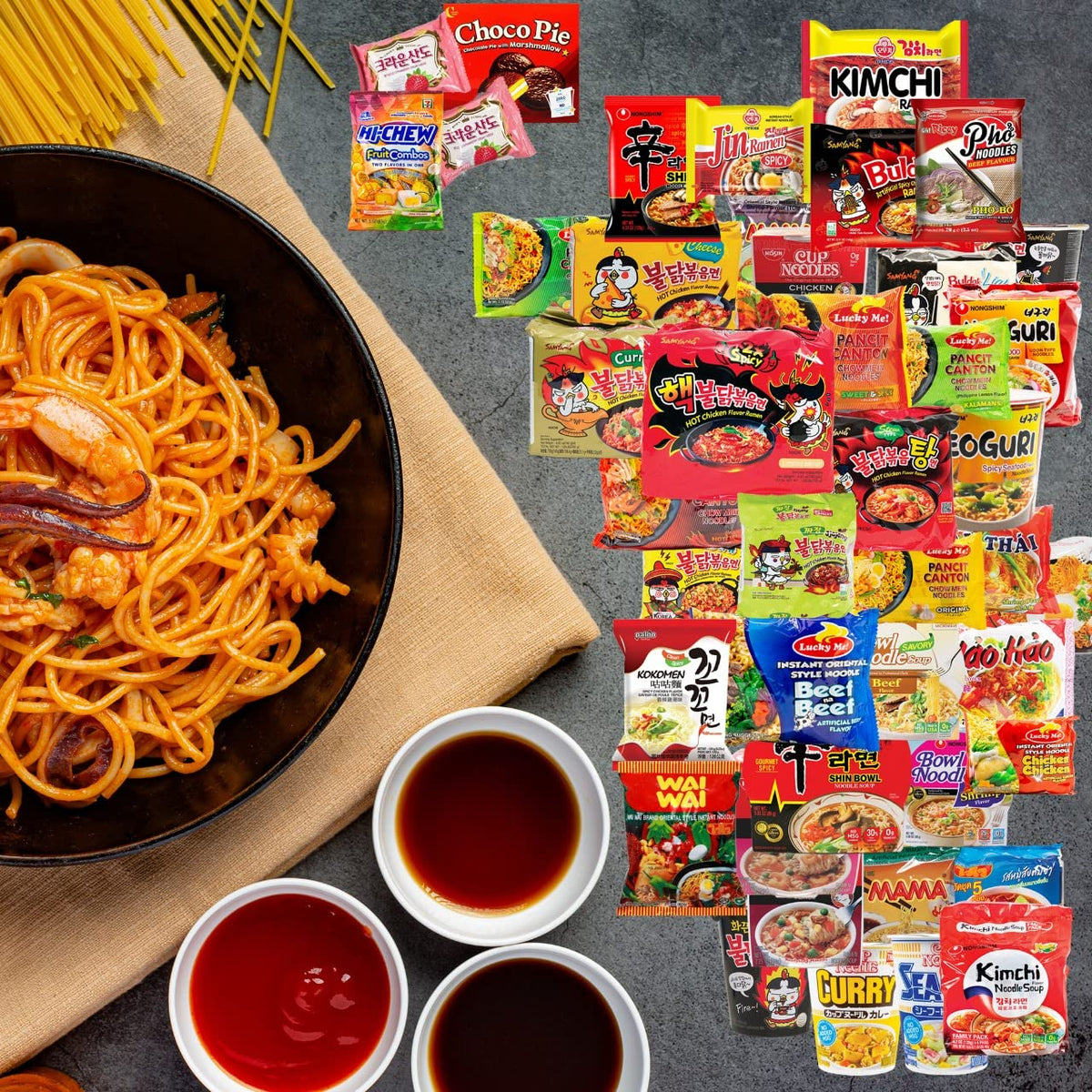 FUDOBOX chopsticks included with noodles for authentic on-the-go ramen experience