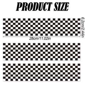Fukaisu checkered border on cake demonstrating easy pre-cut decoration.