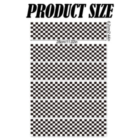 Fukaisu checkered race cake strip close-up shows crisp pattern for bold decor
