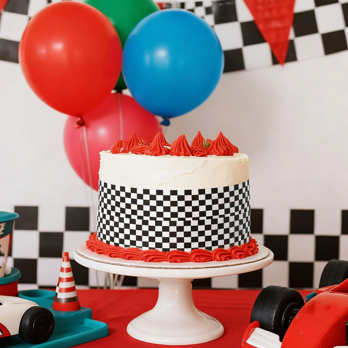 Fukaisu dessert table decoration idea adds bold party flair.