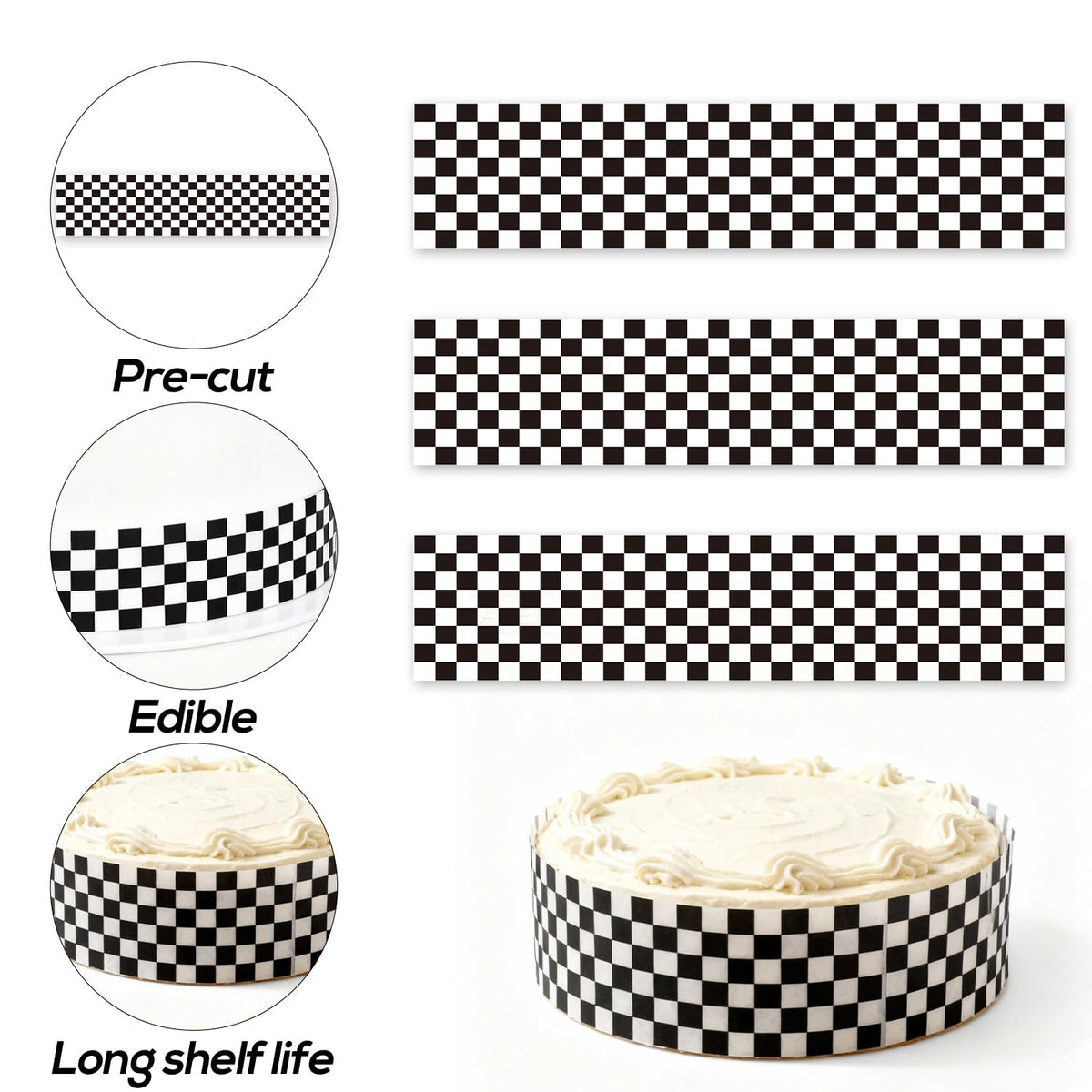 Fukaisu edible rice-paper border on cake offers safe, tasty decoration