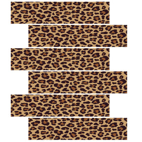 Fukaisu leopard border strip on cake sides adds edible chic for parties.