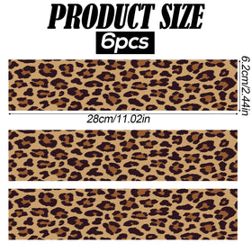 Fukaisu leopard-print edible strip wraps smoothly around a cake for a polished look.