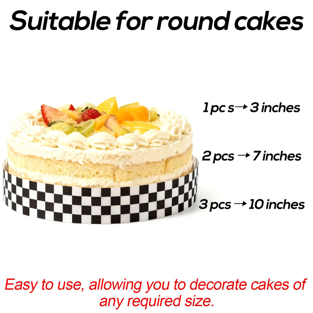Fukaisu pre-cut cake border for quick, precise decorating