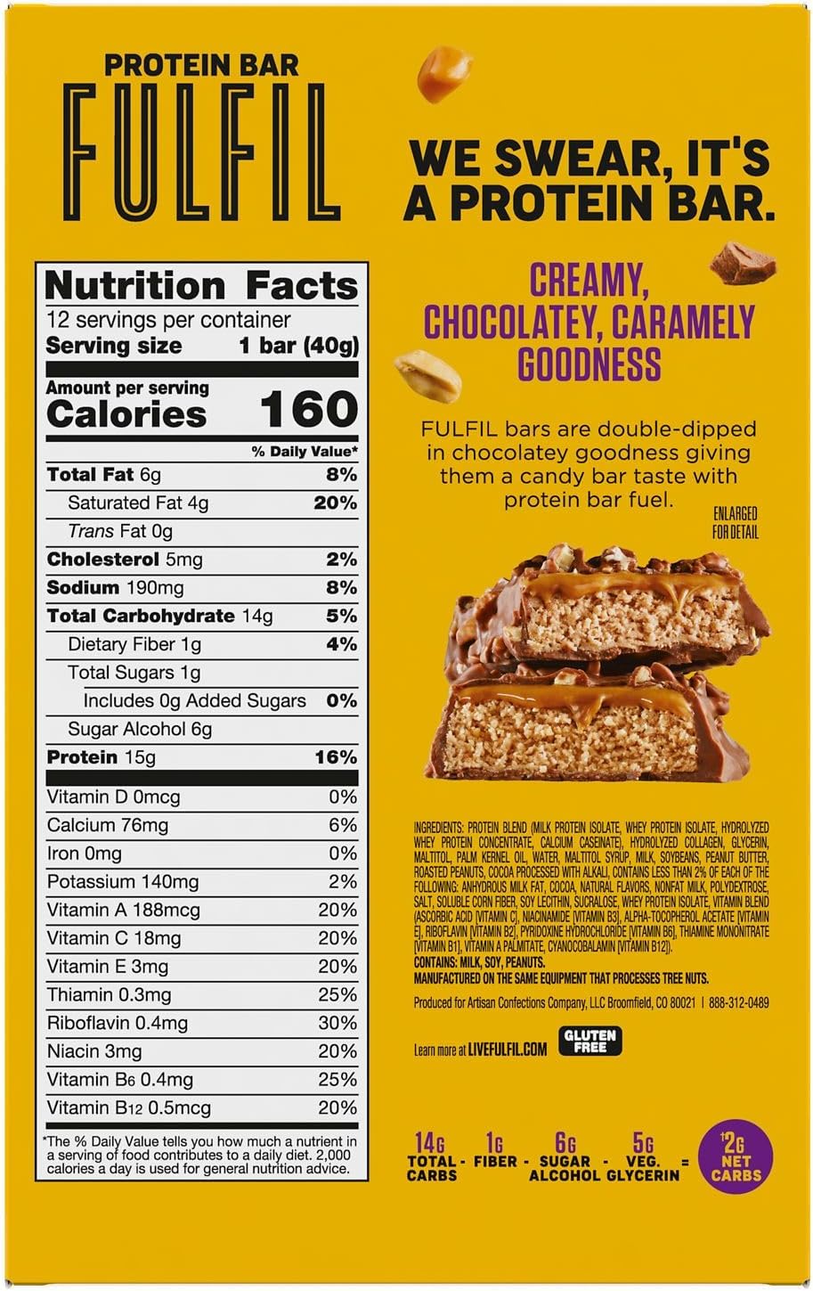 Individually wrapped FULFIL bars ready for travel and on-the-go eating.