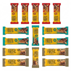 Fulfil Chocolate Hazelnut bars close-up showing nutty texture and chocolate coating