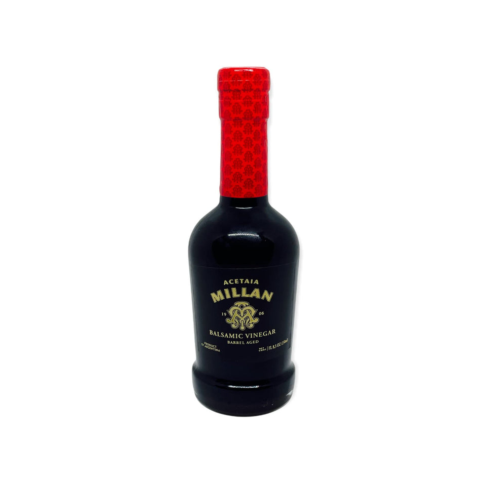 Full Olive barrel aged balsamic bottle pour to drizzle on salads