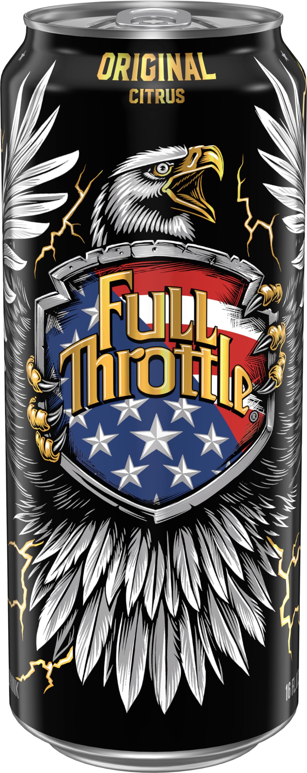 Full Throttle Citrus can artwork side view showing bold design