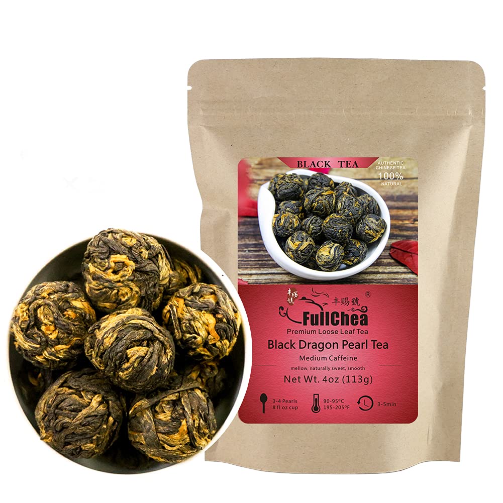 FullChea Black Dragon Pearl Tea packaging preserves aroma and freshness.