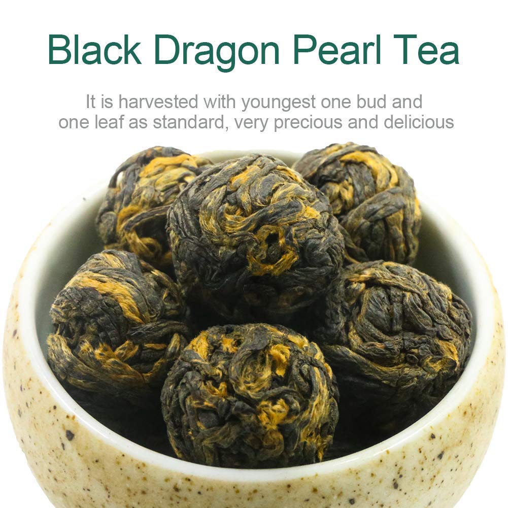 FullChea Black Dragon Pearl Tea steeping captures a rich, brown liquor.