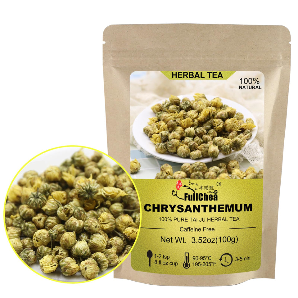 FullChea chrysanthemum tea loose leaves buds ready for calming brew.