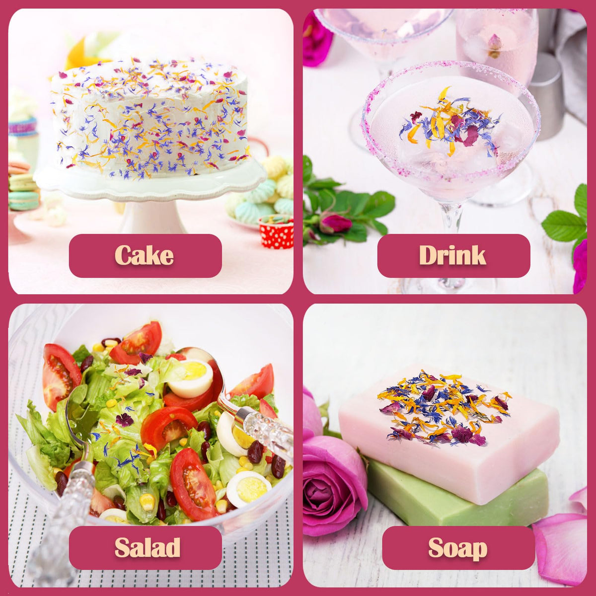 FullChea cornflower petals; bluish hues perfect for presentable drink garnishes.