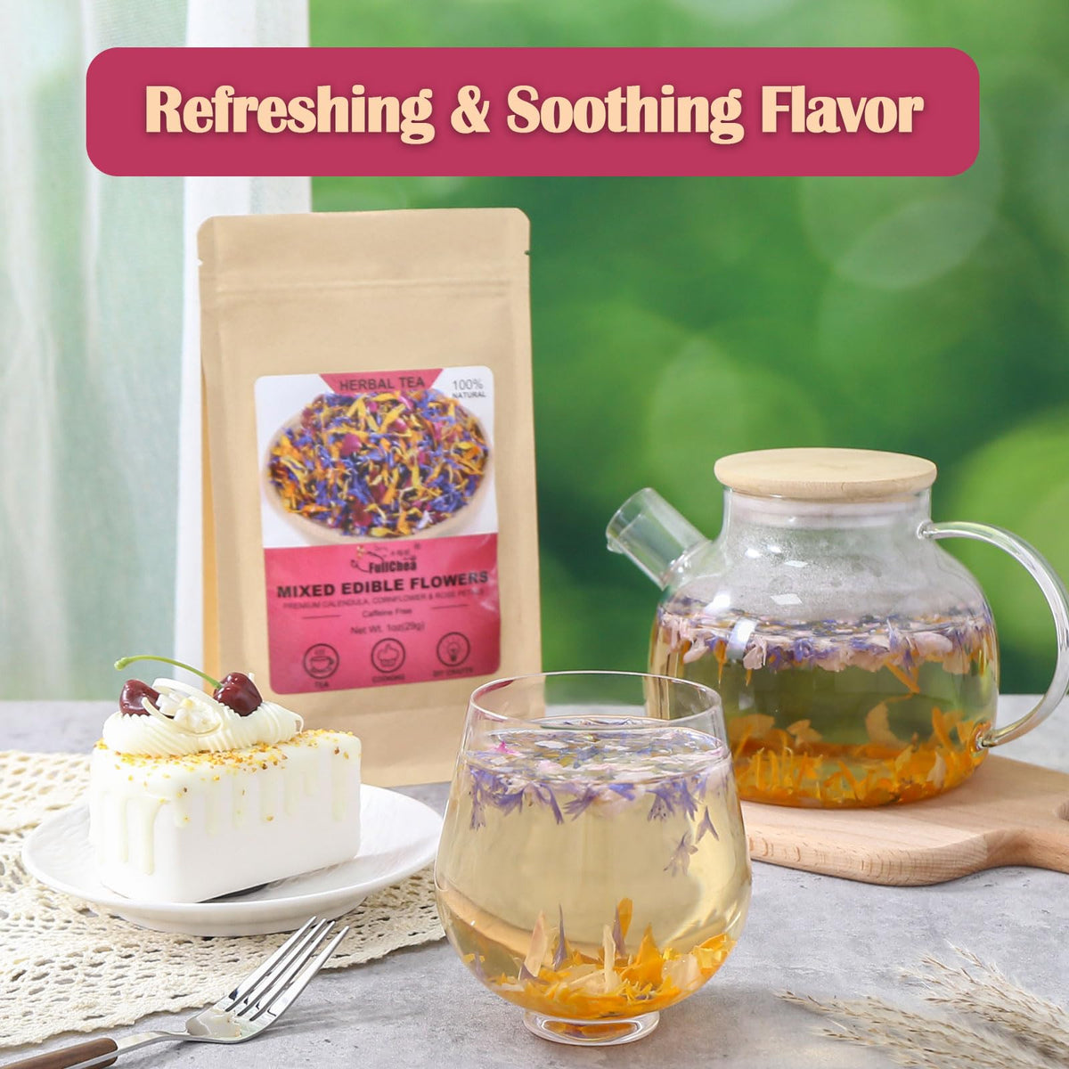 FullChea edible flowers cake decorations preserve natural colors for stunning borders.