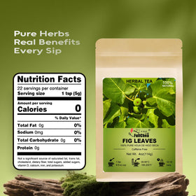 FullChea fig leaves loose tea, cut and sifted for comforting rituals.