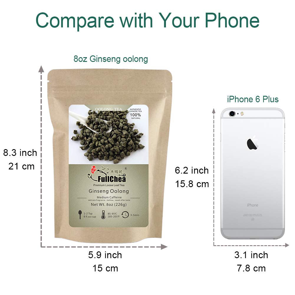 FullChea Ginseng Oolong brewed cup reveals a golden-brown hue