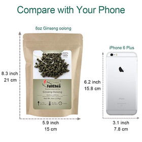FullChea Ginseng Oolong brewed cup reveals a golden-brown hue