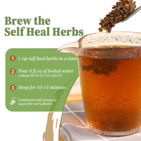 FullChea Herbal tea packaging emphasizes natural origins and care.