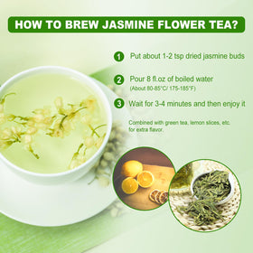 FullChea jasmine tea infusion scene ready hot or cold.