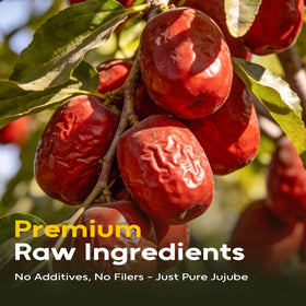 FullChea Jujube Tea packaging highlights non-GMO, caffeine-free blend.