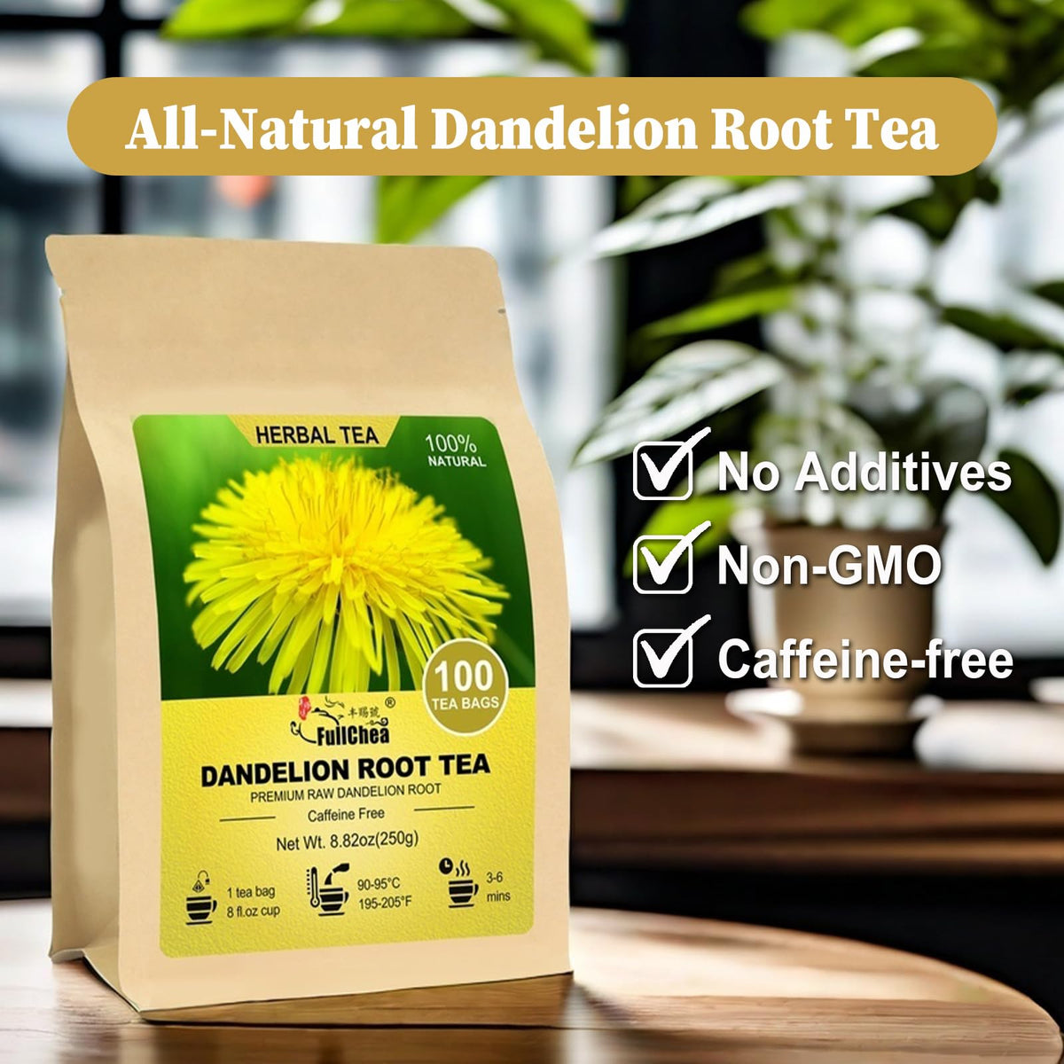 FullChea premium tea bag materials and glue-free sealing ensure safety.