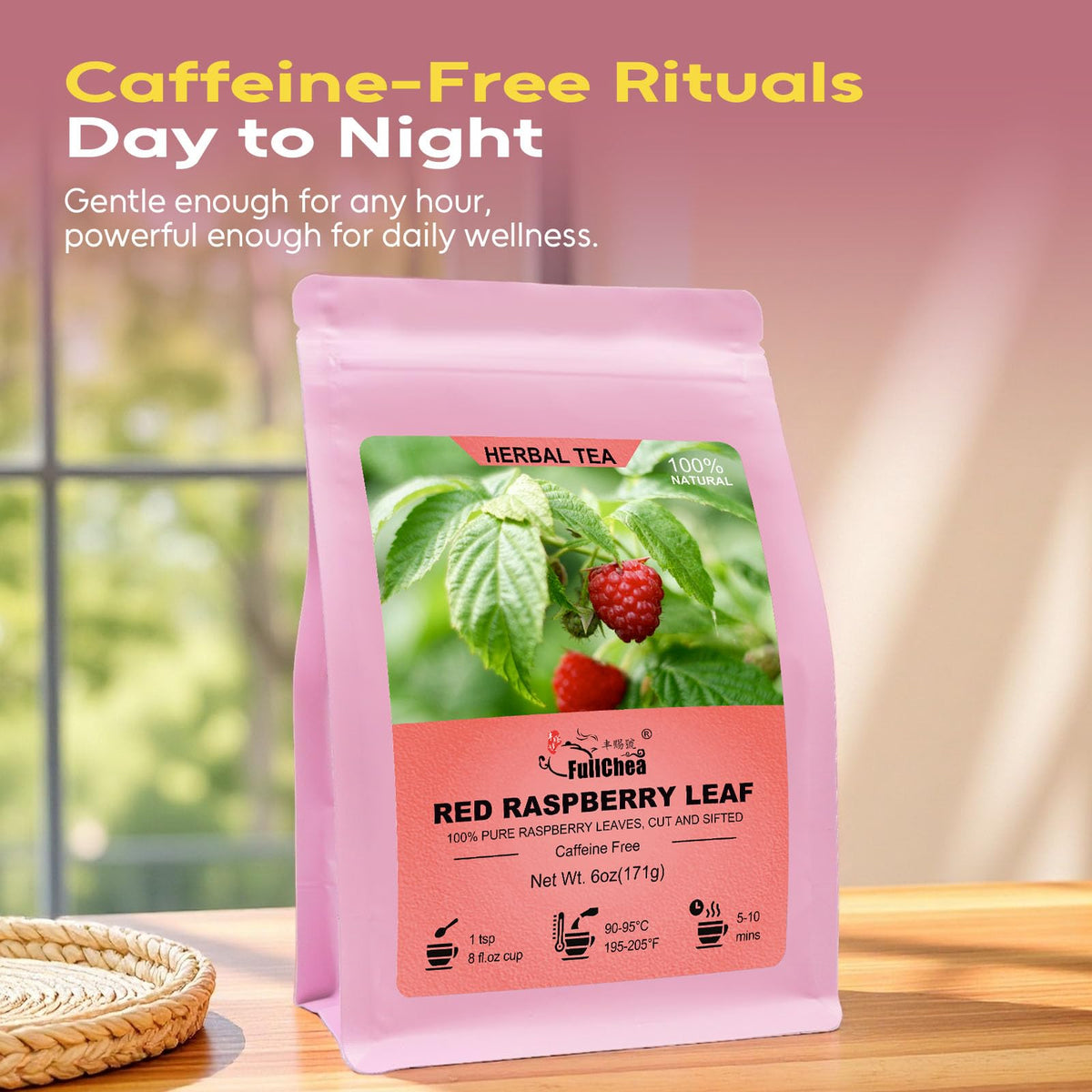 FullChea red raspberry leaf tea dried leaves texture shows natural color