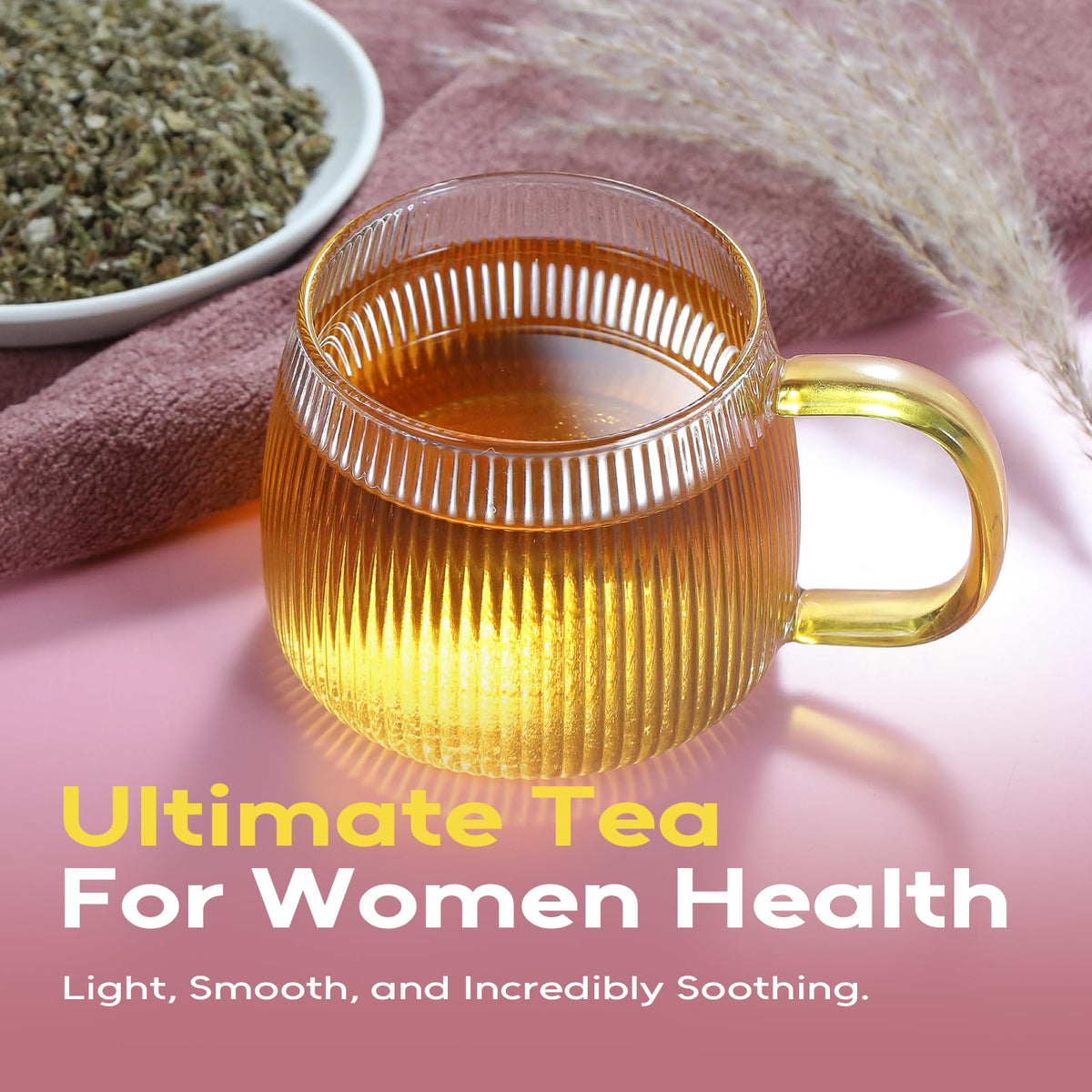 FullChea red raspberry leaf tea loose-leaf in a cup for a mellow brew