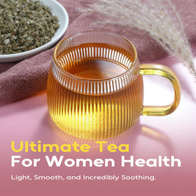 FullChea red raspberry leaf tea loose-leaf in a cup for a mellow brew