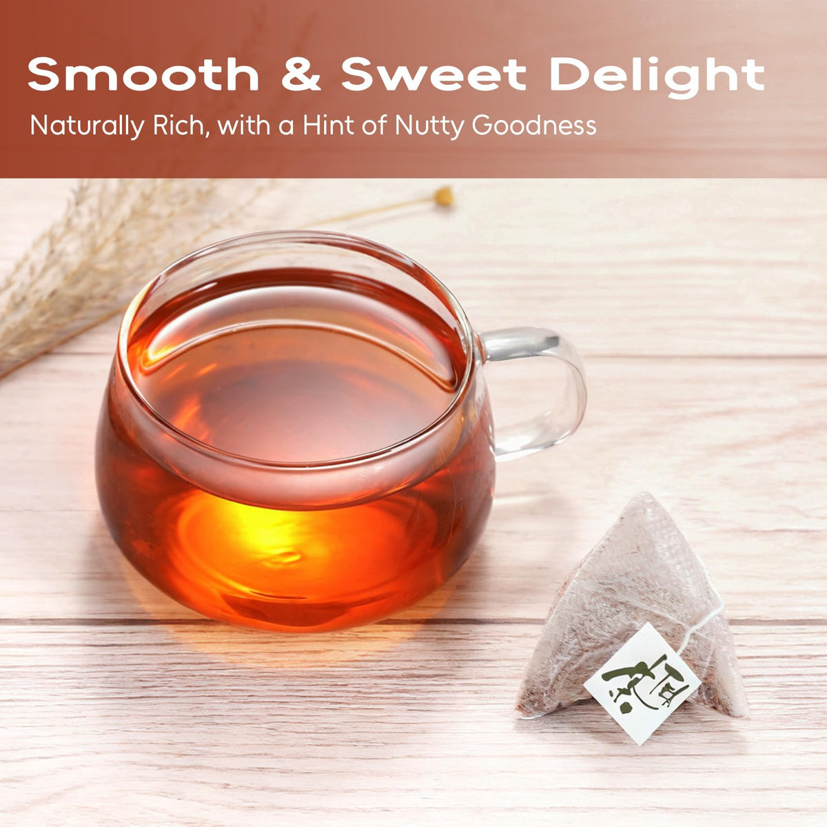 FullChea Rooibos brew over ice in glass, smooth and refreshing.