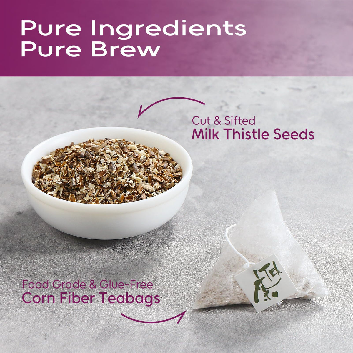 Steeped FullChea milk thistle tea cup invites a calming, caffeine-free break.