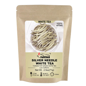 FullChea White Tea loose leaves from Yunnan Silver Needle ready for brewing in a refined daily ritual.