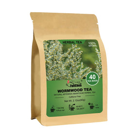 FullChea wormwood tea bags in a box for digestive support and wellness.