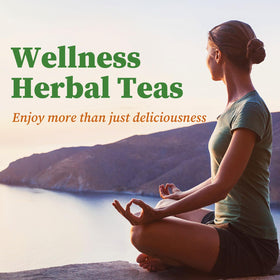 Pouring FullChea wormwood tea into a cup with steam after meals.
