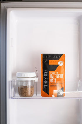 FULLER Chocolate Peanut Butter Banana oats with premium slow-release casein