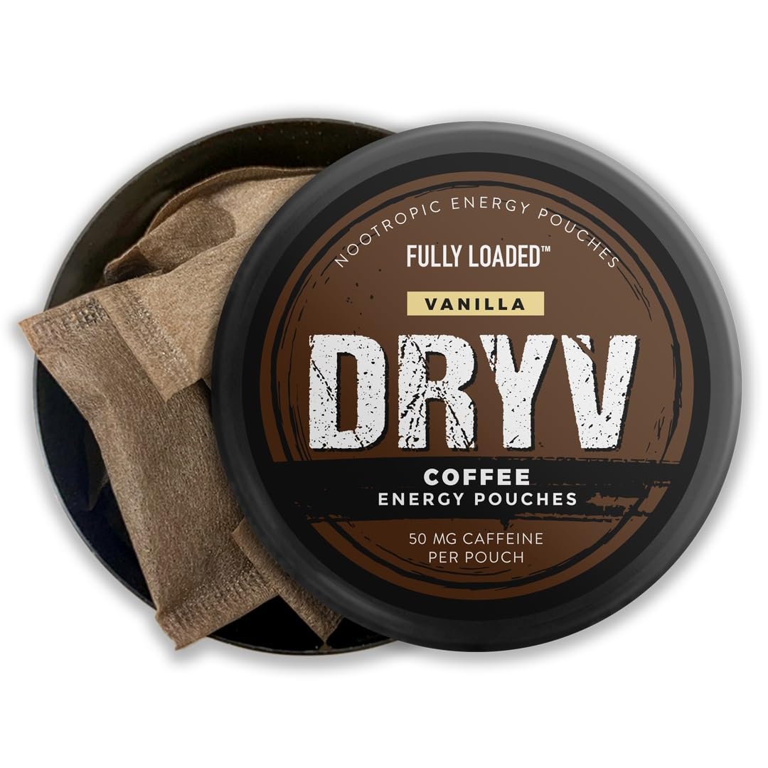 Fully Loaded Bullseye Dryv Energy Pouch placed between cheek and gum for fast flavor and energy.