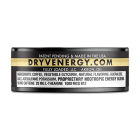 Fully Loaded Bullseye Dryv Energy Pouch shows smooth vanilla flavor with no crash.