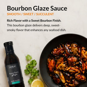 Brushed-on-salmon glaze by Fulton Fish Market delivers glossy finish and moisture.