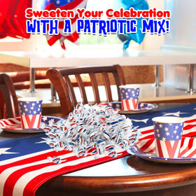 Fun Express red white blue mints ideal for 4th of July party favors.