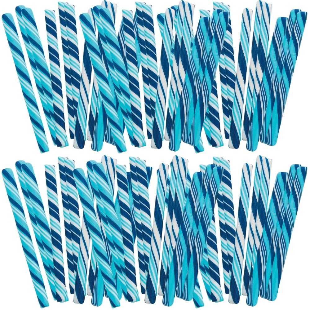 Fun Express blueberry candy canes bulk, individually wrapped for freshness