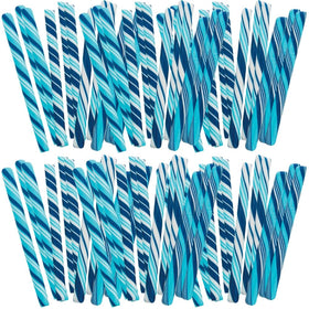 Fun Express blueberry candy canes bulk, individually wrapped for freshness