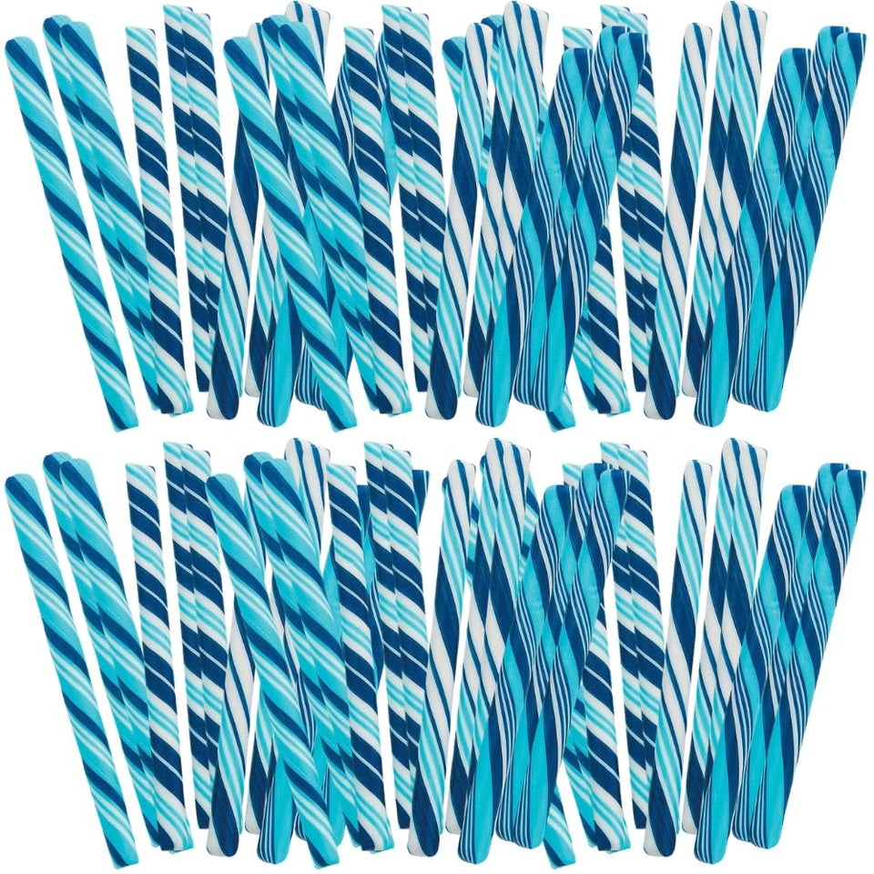 Fun Express blueberry candy canes bulk, individually wrapped for freshness