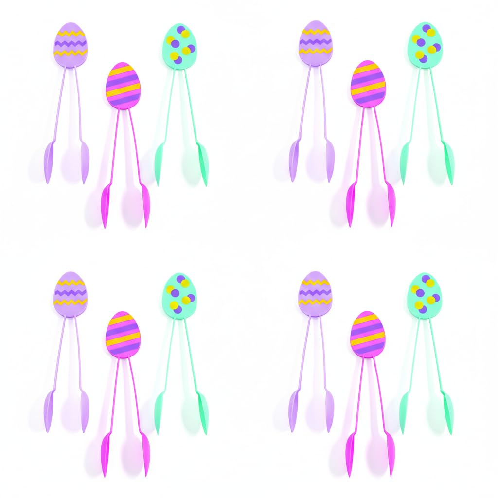 Fun Express Easter Dying Tongs with egg-shaped tips for mess-free egg coloring.