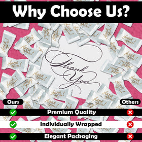 Bulk value pack making it easy to thank many guests.